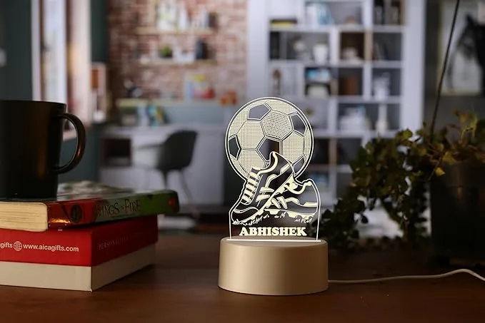Personalized Name Football LED Night Lamp